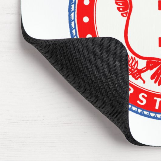 United Staaten Lines First Class Label Mousepad (Ecke)