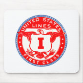 United Staaten Lines First Class Label Mousepad (Vorne)