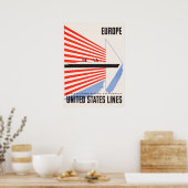 United Staaten Lines Travel Poster (Küche)