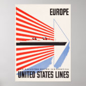 United Staaten Lines Travel Poster (Vorne)