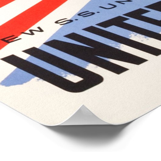 United Staaten Lines Travel Poster (Ecke)