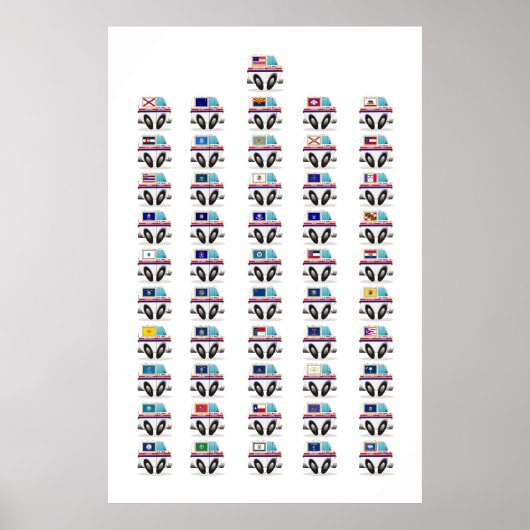 United Staaten Mail Trucks Poster (Vorne)