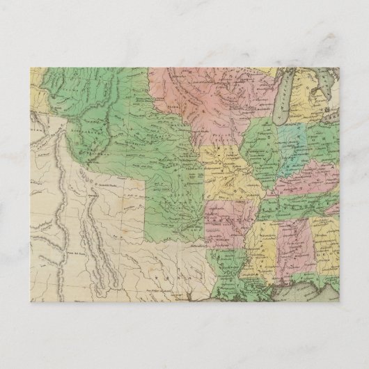 United Staaten Map 2 Postkarte (Vorderseite)