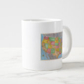 United Staaten Map 3 Jumbo-Tasse (Vorderseite Rechts)
