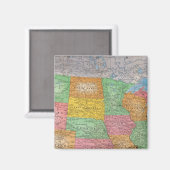 United Staaten Map 3 Magnet (Vorderseite/Rückseite)