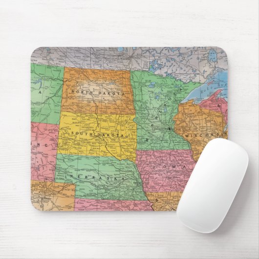 United Staaten Map 3 Mousepad (Mit Mouse)