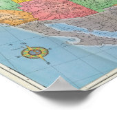 United Staaten Map 3 Poster (Ecke)