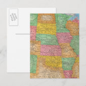 United Staaten Map 3 Postkarte (Vorne/Hinten)