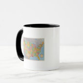 United Staaten Map 3 Tasse (Vorderseite Links)