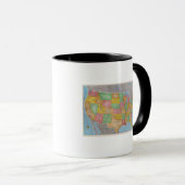 United Staaten Map 3 Tasse (VorderseiteRechts)