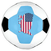 United Staaten Map and Flag Red White Blue Fußball (Gedreht)