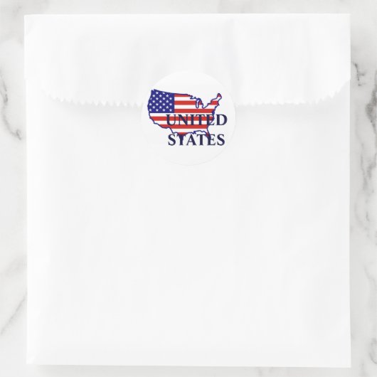 United Staaten Map Flag Sticker (Tasche)