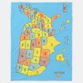 United Staaten Map Fleece Blanket (Vorderseite)