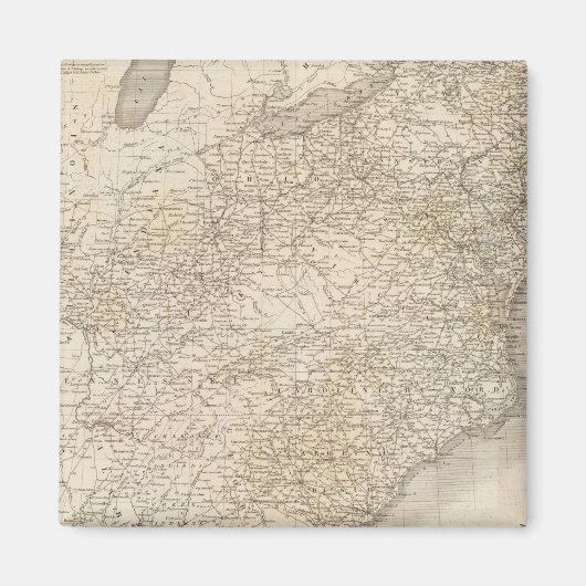 United Staaten Map mit den Siedlungen Magnet (Vorne)