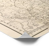 United Staaten Map mit den Siedlungen Poster (Ecke)