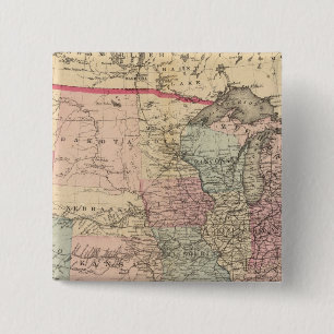United Staaten Map mit Pony Express Route Button