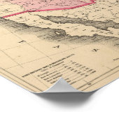 United Staaten Map mit Pony Express Route Poster (Ecke)