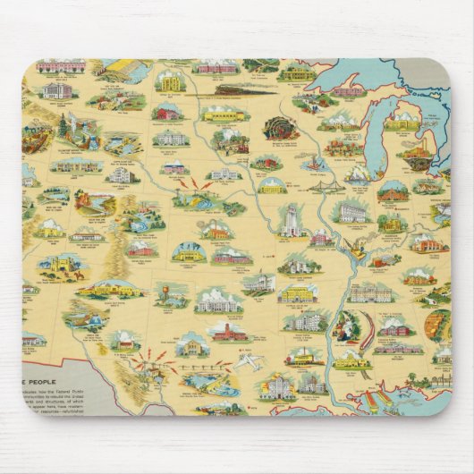 United Staaten Map Mousepad (Vorne)