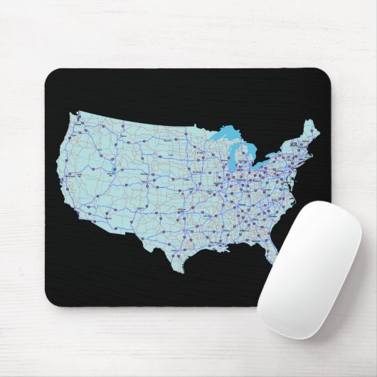 United Staaten Map Mousepad (Mit Mouse)