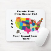 United-Staaten-Map-MultiColored Mousepad (Mit Mouse)