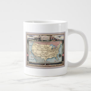 United Staaten Map Shipping the Skyway via Air Exp Jumbo-Tasse