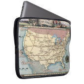 United Staaten Map Shipping the Skyway via Air Exp Laptopschutzhülle (Vorne Rechts)