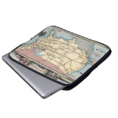 United Staaten Map Shipping the Skyway via Air Exp Laptopschutzhülle (Vorne Knopf)