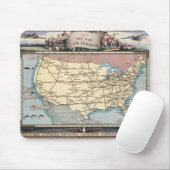 United Staaten Map Shipping the Skyway via Air Exp Mousepad (Mit Mouse)