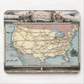 United Staaten Map Shipping the Skyway via Air Exp Mousepad (Vorne)