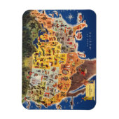 United Staaten Map - Urlaub und Spiel Magnet (Vertikal)