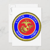 United Staaten Marine Corps Postkarte (Vorne/Hinten)