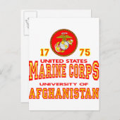 United Staaten Marine Corps University Afghanistan Postkarte (Vorne/Hinten)