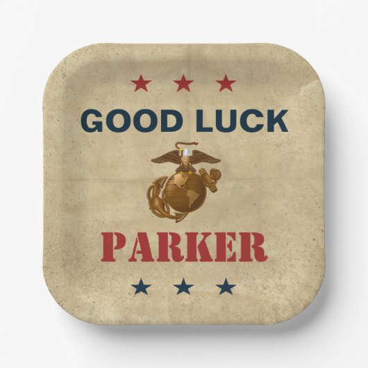 United Staaten Marines | Siegel 1 des Meereskorps Pappteller (Vorderseite)