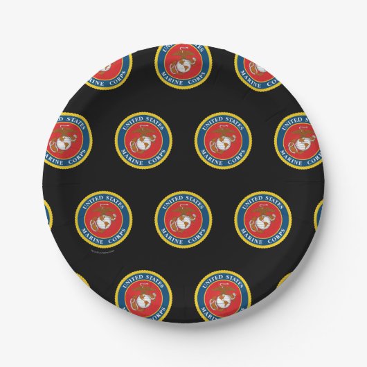 United Staaten Marines | Siegel 1 des Meereskorps Pappteller (Vorderseite)