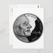 United Staaten Nickel Postkarte (Vorne/Hinten)