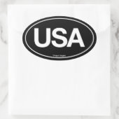 United Staaten Oval Ovaler Aufkleber (Tasche)