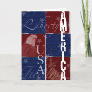 United Staaten Patriotic Greeting Card Dankeskarte