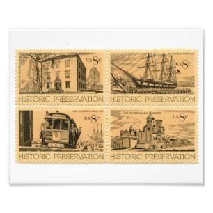 United Staaten Postage Briefmarke Foto Print