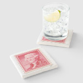 United Staaten Postage Briefmarke Stone Untersetze Steinuntersetzer (Seitenansicht)