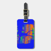 United Staaten Psychedelic Hope: Blue Unity Art Gepäckanhänger (Vorderseite vertikal)