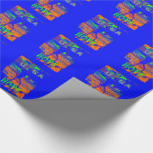 United Staaten Psychedelic Hope: Blue Unity Art Geschenkpapier (Ecke)