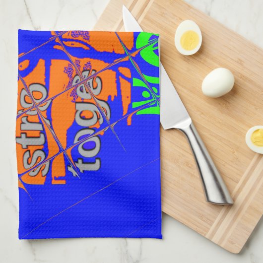 United Staaten Psychedelic Hope: Blue Unity Art Handtuch (Viertel Falte)