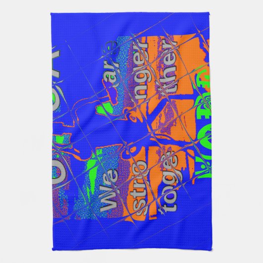 United Staaten Psychedelic Hope: Blue Unity Art Handtuch (Vertikal)