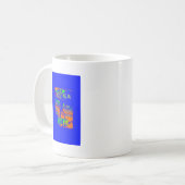 United Staaten Psychedelic Hope: Blue Unity Art Kaffeetasse (Vorderseite Links)