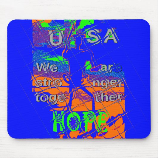 United Staaten Psychedelic Hope: Blue Unity Art Mousepad (Vorne)