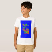 United Staaten Psychedelic Hope: Blue Unity Art T-Shirt (Vorne ganz)