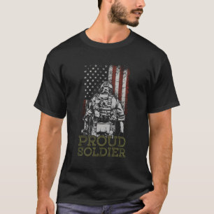 United Staaten Stolz Soldier Army 4. Juli Fl T-Shirt