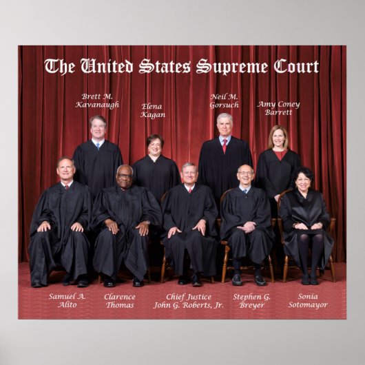 United Staaten Supreme Court Justices 2021 Poster (Vorne)