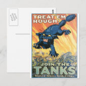 United Staaten Tank Corps. ca. 1918 Postkarte (Vorne/Hinten)