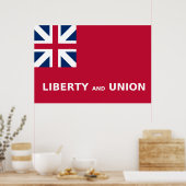 United Staaten Taunton Flag Liberty and Gewerkscha Poster (Küche)